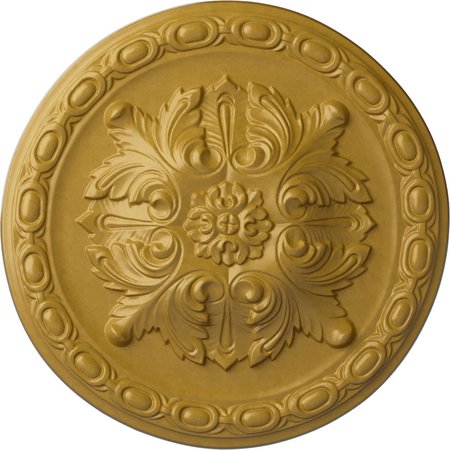 Stockport Ceiling Medallion, Hand-Painted Iridescent Gold, 11 3/4OD X 3/8P